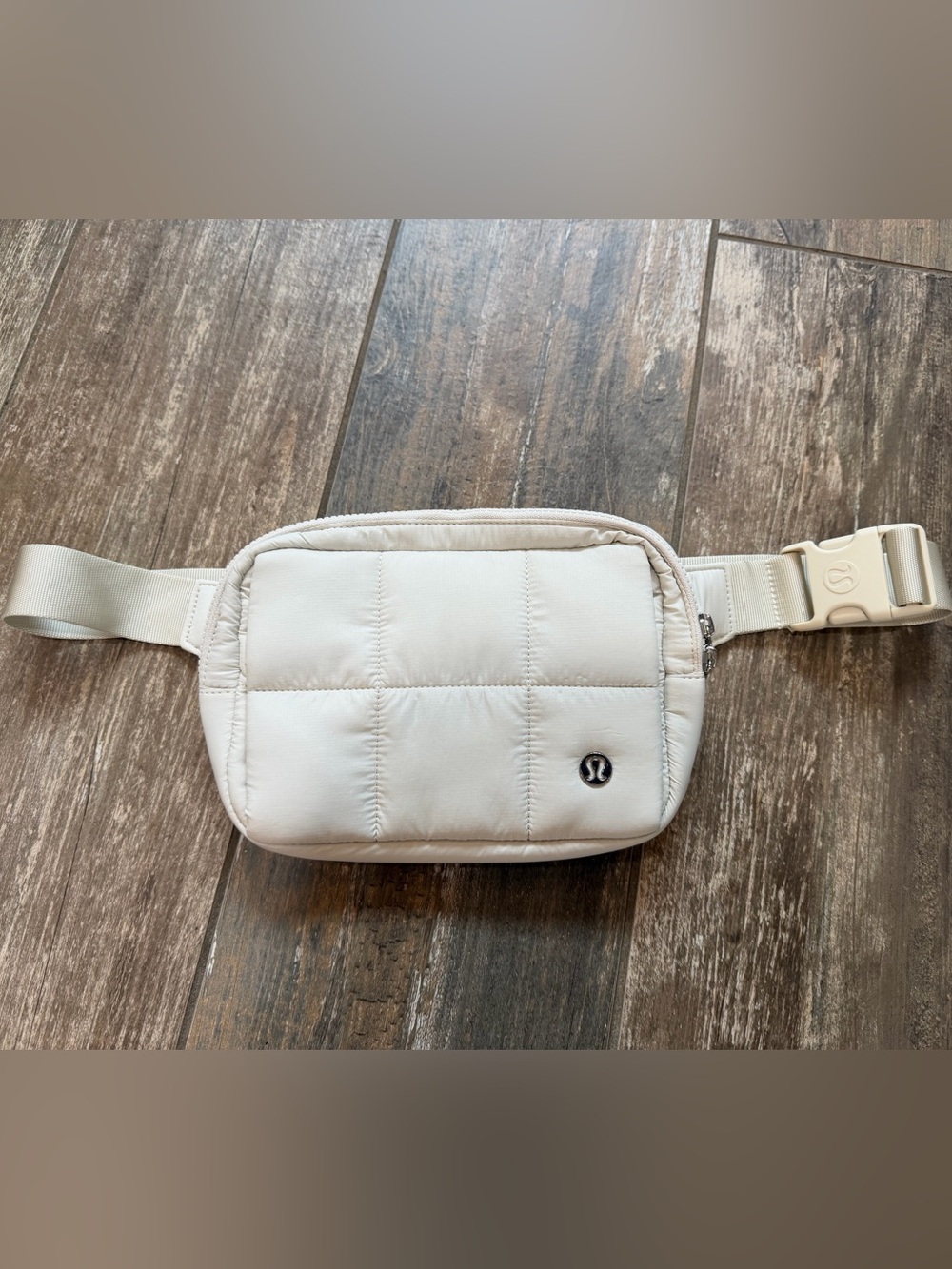lululemon athletica Cream Quilted Belt Bag